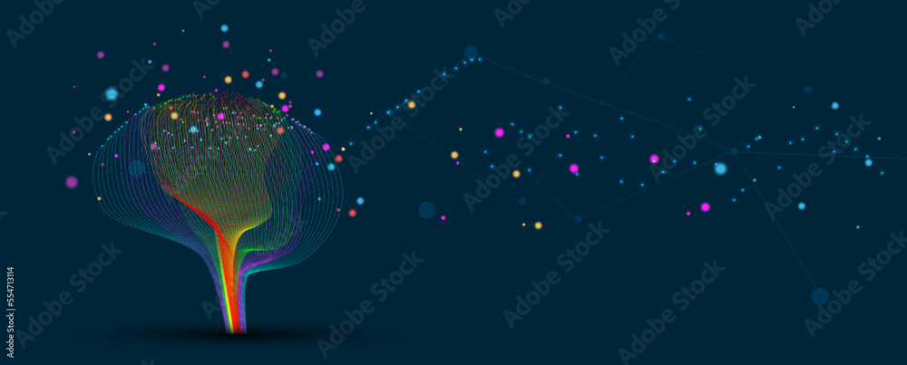 Aufkleber conceptual technology illustration of artificial intelligence