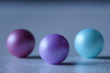 Pearl beads of small size; macro photography