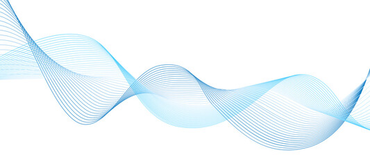 Abstract music wave element for design. Vector illustration of smooth motion dynamics. EPS 10.