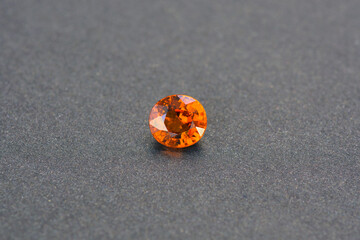 Genuine natural mined loose oval faceted mandarin orange bright deep saturated color spessartine...
