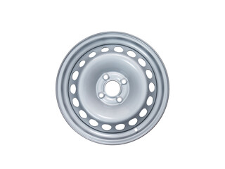 metal wheel disk isolated on white background. car spare parts
