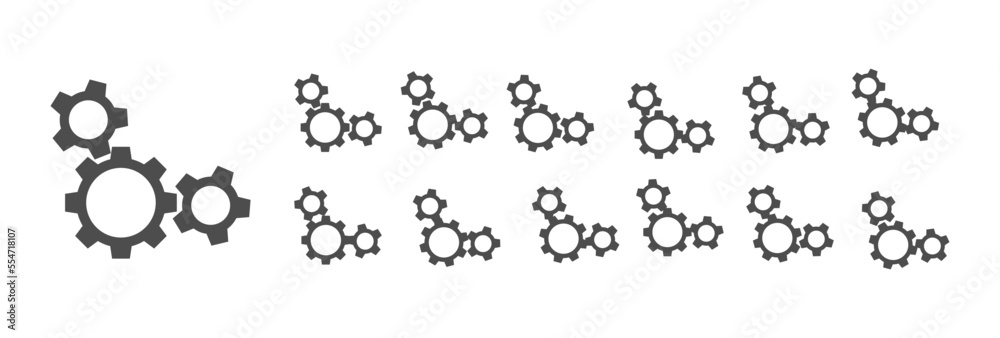 Fototapete circular loading buffering icons vector video ready for animation gif all keyframes frames bufring c