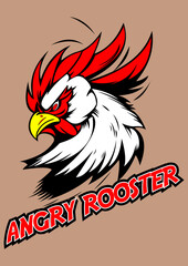 Fototapeta premium Angry Rooster, Fighting Mode