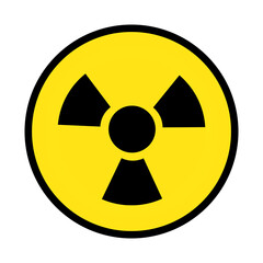 illustrazione con simbolo per materiale radioattivo su sfondo trasparente