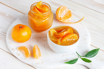 Close-up photo of Homemade tangerine marmalade