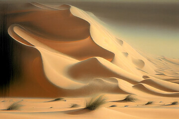Fototapeta na wymiar desert landscape , dune , Generative AI