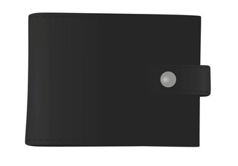 Male black wallet. vector illustration