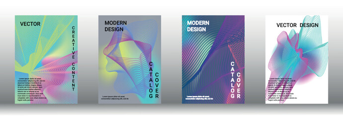 Creative backgrounds from abstract lines to create a fashionable abstract cover.