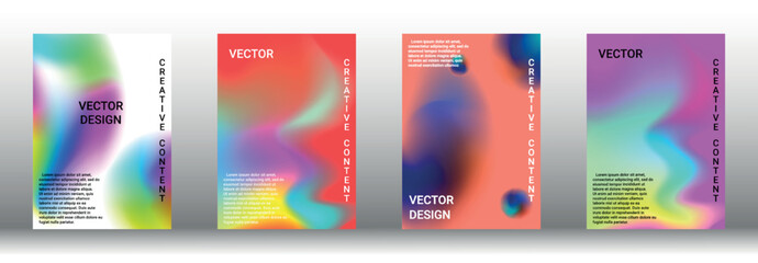 Artistic covers design. Creative fluid colors backgrounds. Set of abstract covers