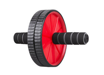 Fitness wheel on white background