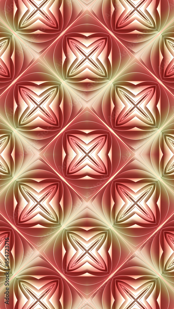 Poster blooming colorful flower stylized pattern. abstract background. 3d rendering digital illustration