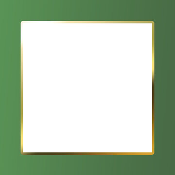 green gold square frame