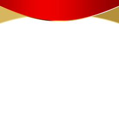 red gold banner and topic