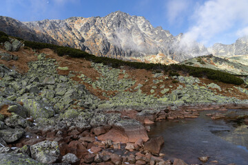 Mountains wraped in the mist.