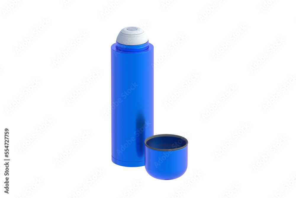 Wall mural Thermos isolated on white background. 3d rendering