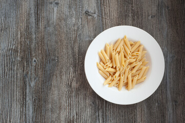 A bowl of penne pasta