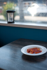 Ravioli with red sauce