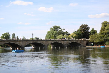 Fototapeta na wymiar Serpentine Bridge in Hyde Park, London England UK