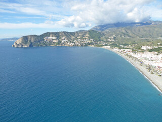 Obraz premium Paragliding above La Herradura, Spain 