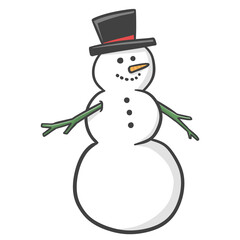 snowman wear hat