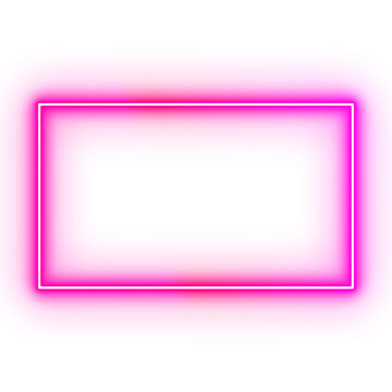 Pink Neon Frame PNG