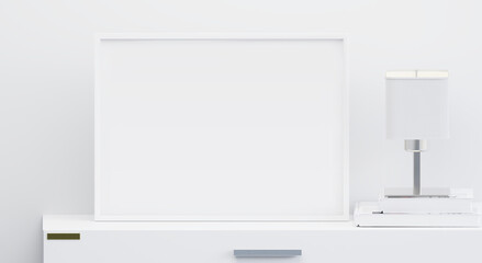 Horizontal frame minimal modern design for mockup. A4, A3 format.