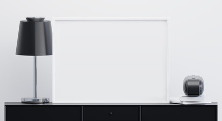 Horizontal frame minimal modern design for mockup. A4, A3 format.
