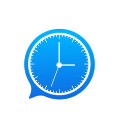 Message time icon ,alarm clock 24 hours icon for speed delivery concept. Time, service and support around the clock, 24 hours a day in bubble form. Vector illustration