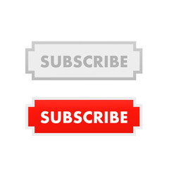 Subscribe Button Icon Vector with Bell. Subscribed Design for Streaming Channel and Social Media. Vector illustration