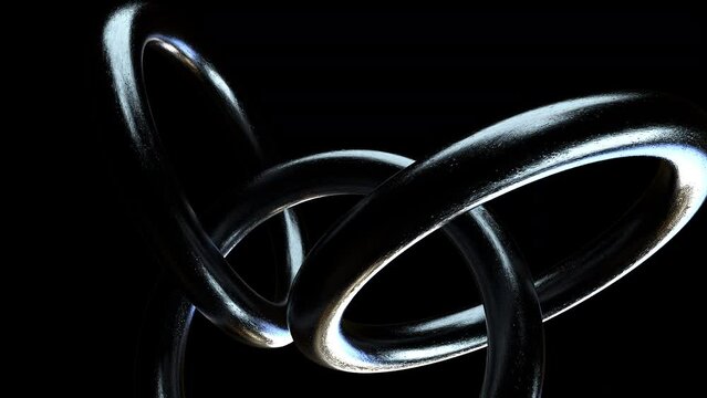 Steel circles. Computer generated 3d render
