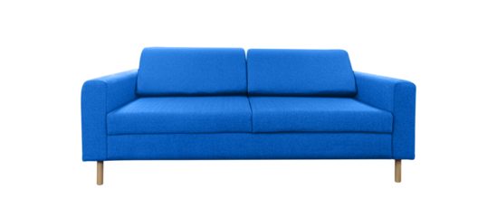 furniture blue color sofa bed multi function with isolated on a transparent background