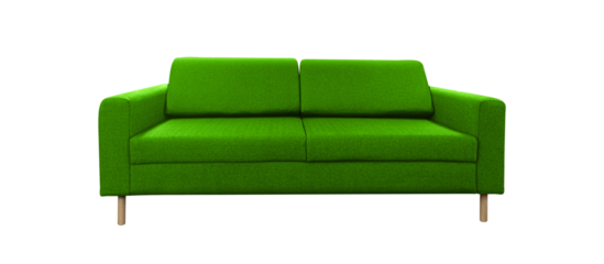 furniture green color sofa bed multi function with isolated on a transparent background