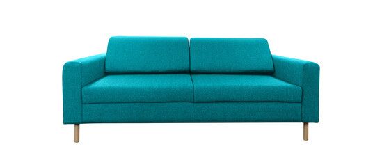 furniture Turquoise color sofa bed multi function with isolated on a transparent background