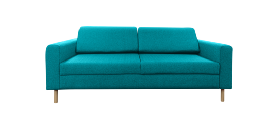 furniture Turquoise color sofa bed multi function with isolated on a transparent background