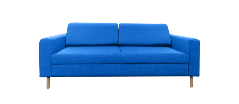 furniture blue color sofa bed multi function with isolated on a transparent background