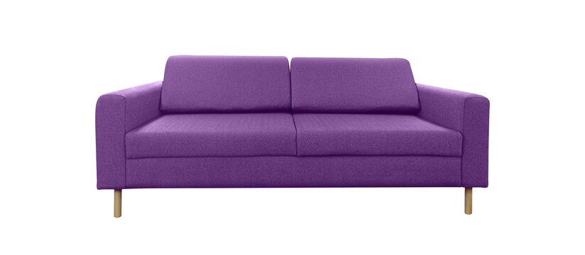 Furniture Violet Color Sofa Bed Multi Function With Isolated On A Transparent Background