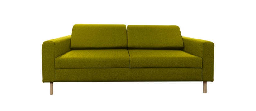 furniture yellow color sofa bed multi function with isolated on a transparent background