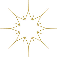 Gold Glitter Decorative Star