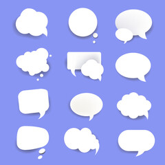 set of speech bubbles
