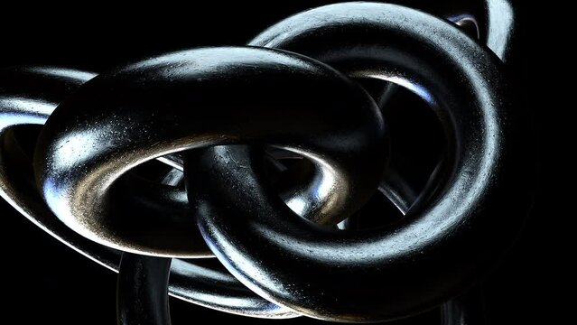 Steel circles. Computer generated 3d render