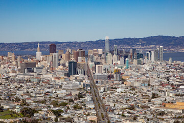 Obraz premium view to skyline of San Francisco