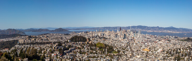 Naklejka premium view to skyline of San Francisco