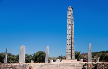 The obelisk in Axum, Ethiopia.