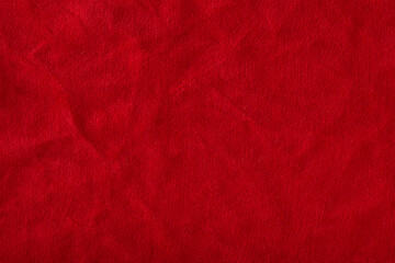 Red velvet texture for postcard or background for design. Red background for Christmas theme or...