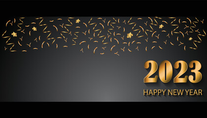 2023 Happy New Year background banner for your seasonal invitations, festive posters.