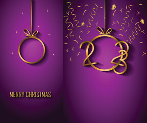 2023 Merry Christmas background.