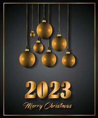 2023 Merry Christmas background.