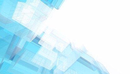 Abstract architecture rendering 3d illustration
