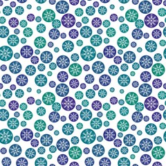 Winter seamless Noel snowflakes for wrapping paper and clothes print and kids and Christmas gifts