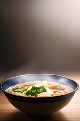 Delicious Japanese Ramen Asian Food In Anime Style Digital Painting Illustration